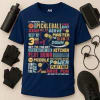 Funny Pickleball Pledge Pickleball Player Coach Cooling Performance Crew T-Shirt