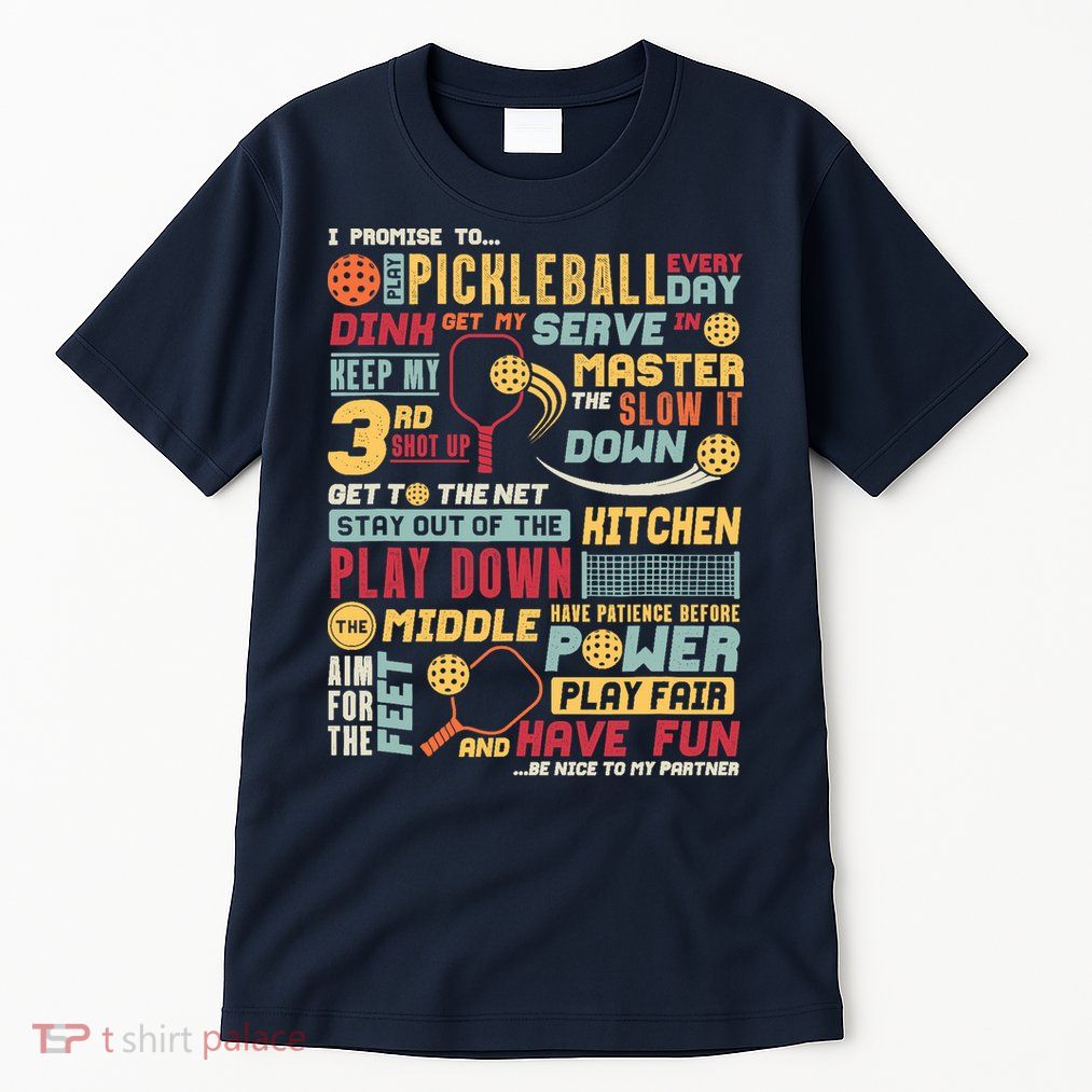 Funny Pickleball Pledge Pickleball Player Coach Tall T-Shirt