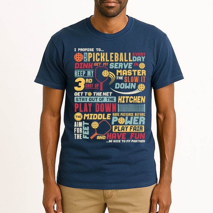 Funny Pickleball Pledge Pickleball Player Coach Tall T-Shirt