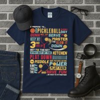 Funny Pickleball Pledge Pickleball Player Coach Tall T-Shirt