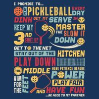 Funny Pickleball Pledge Pickleball Player Coach Drawstring Bag