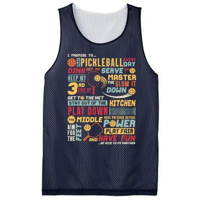 Funny Pickleball Pledge Pickleball Player Coach Mesh Reversible Basketball Jersey Tank