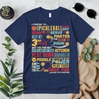Funny Pickleball Pledge Pickleball Player Coach Premium T-Shirt