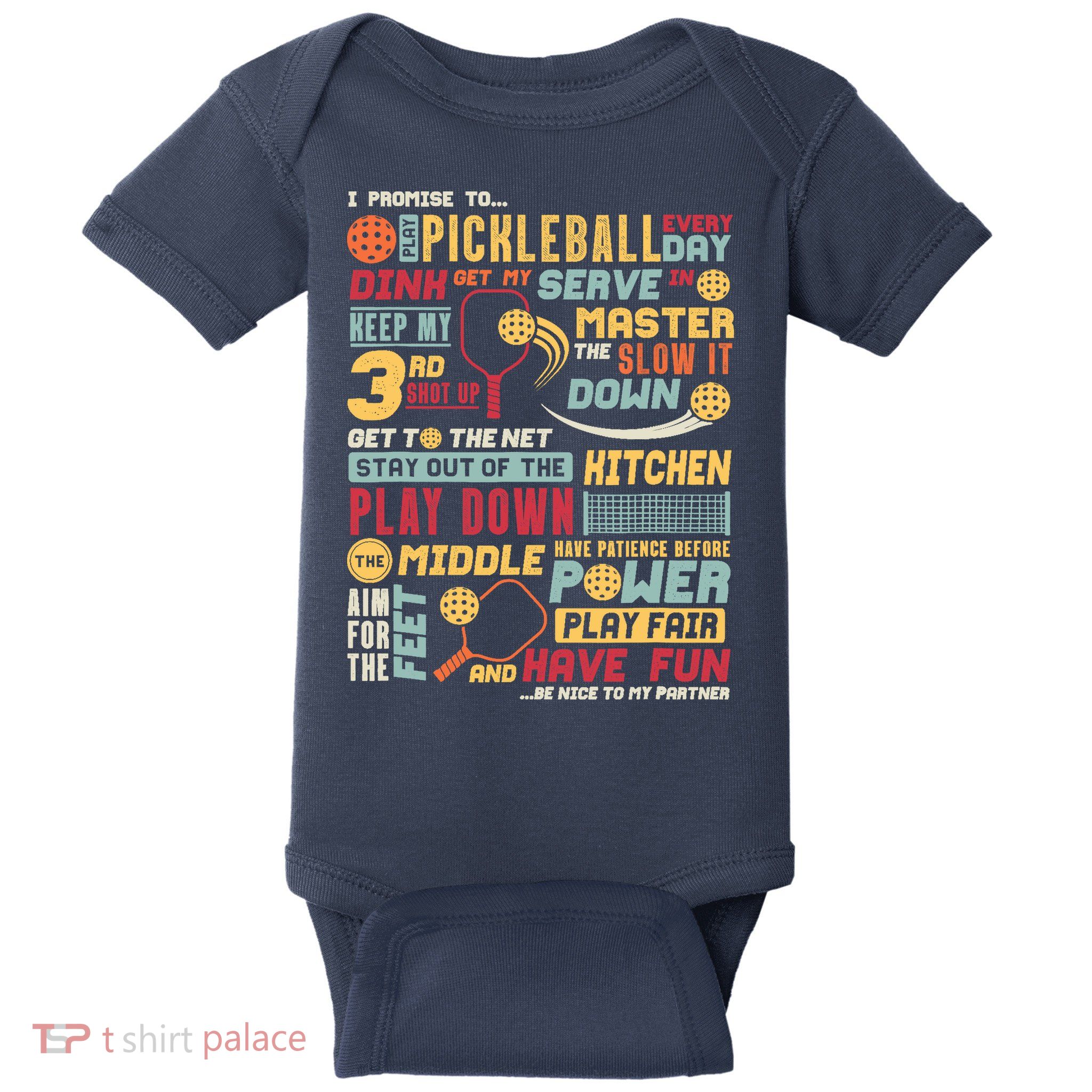 Funny Pickleball Pledge Pickleball Player Coach Baby Bodysuit