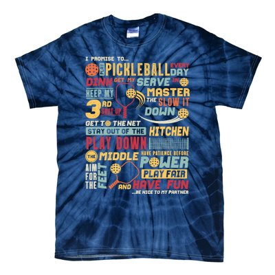 Funny Pickleball Pledge Pickleball Player Coach Tie-Dye T-Shirt