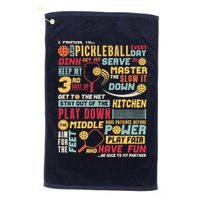 Funny Pickleball Pledge Pickleball Player Coach Golf Towel