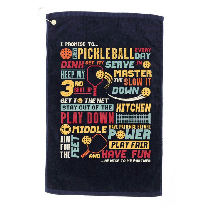 Funny Pickleball Pledge Pickleball Player Coach Golf Towel