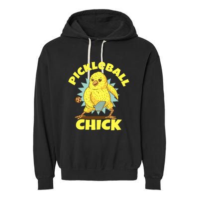 Funny Pickleball Pickleball Chick Player Loves To Play Garment-Dyed Fleece Hoodie