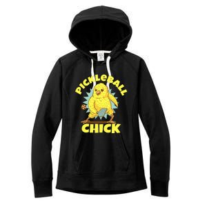 Funny Pickleball Pickleball Chick Player Loves To Play Women's Fleece Hoodie