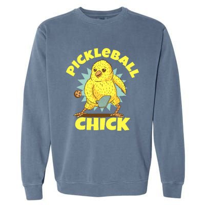 Funny Pickleball Pickleball Chick Player Loves To Play Garment-Dyed Sweatshirt