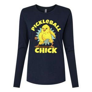 Funny Pickleball Pickleball Chick Player Loves To Play Womens Cotton Relaxed Long Sleeve T-Shirt