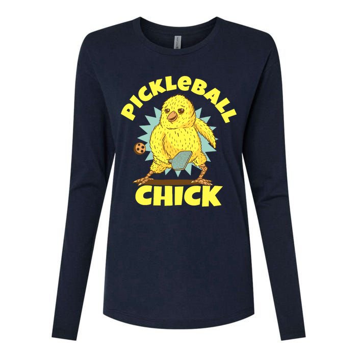 Funny Pickleball Pickleball Chick Player Loves To Play Womens Cotton Relaxed Long Sleeve T-Shirt