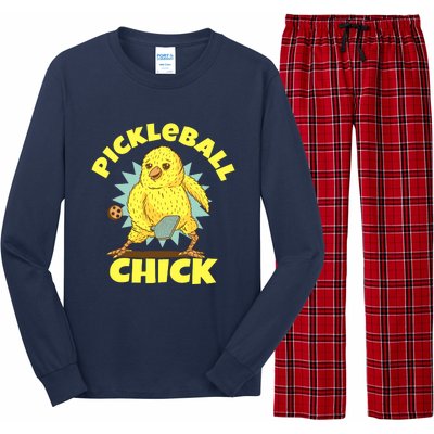 Funny Pickleball Pickleball Chick Player Loves To Play Long Sleeve Pajama Set