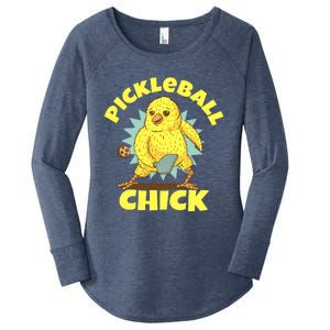 Funny Pickleball Pickleball Chick Player Loves To Play Women's Perfect Tri Tunic Long Sleeve Shirt