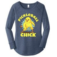 Funny Pickleball Pickleball Chick Player Loves To Play Women's Perfect Tri Tunic Long Sleeve Shirt