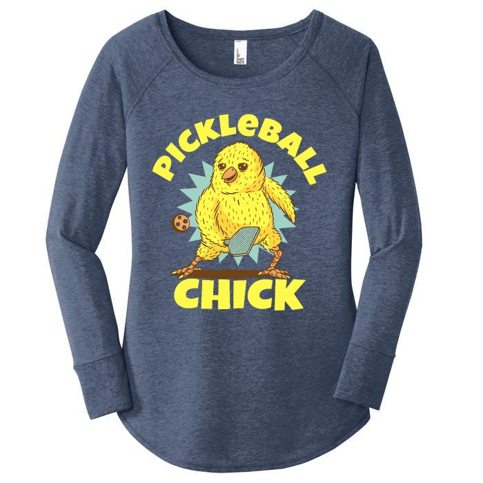 Funny Pickleball Pickleball Chick Player Loves To Play Women's Perfect Tri Tunic Long Sleeve Shirt