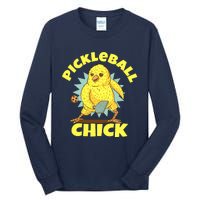 Funny Pickleball Pickleball Chick Player Loves To Play Tall Long Sleeve T-Shirt