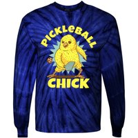 Funny Pickleball Pickleball Chick Player Loves To Play Tie-Dye Long Sleeve Shirt