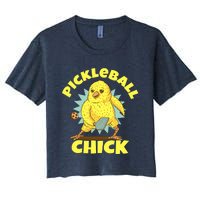 Funny Pickleball Pickleball Chick Player Loves To Play Women's Crop Top Tee