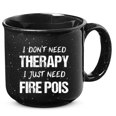 Fire Poi Poi Fire Dancer Juggling 15oz Campfire Ceramic Mug