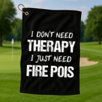 Fire Poi Poi Fire Dancer Juggling Golf Towel