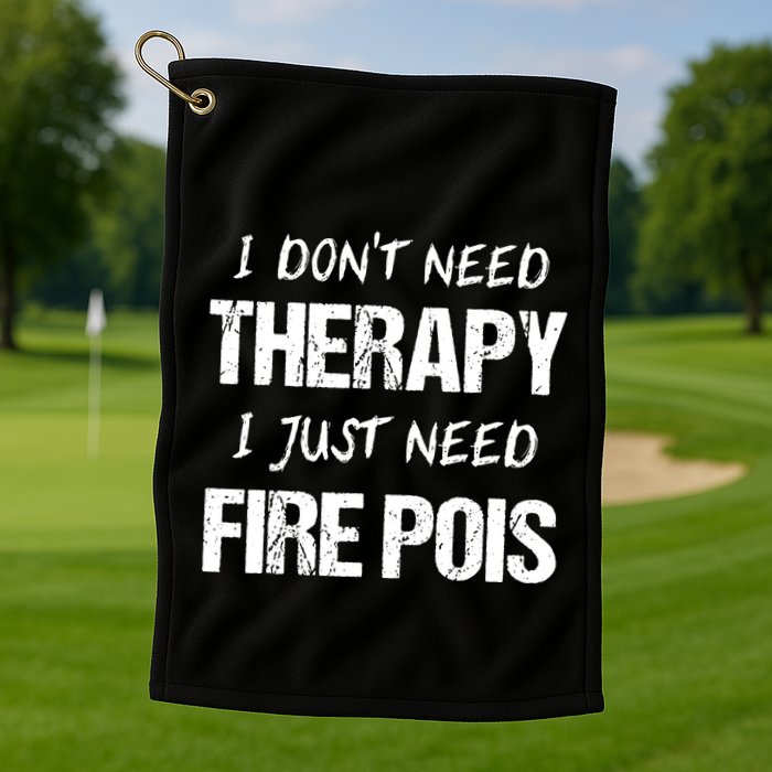 Fire Poi Poi Fire Dancer Juggling Golf Towel