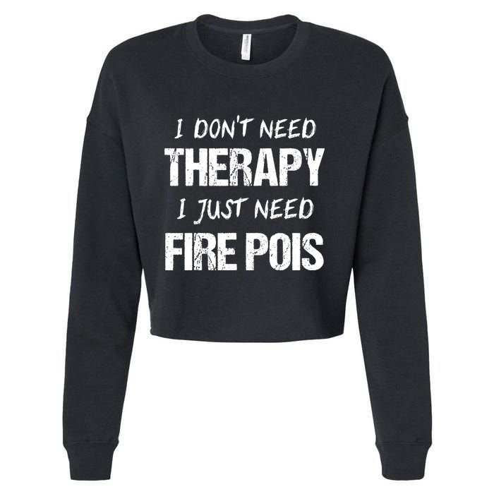 Fire Poi Poi Fire Dancer Juggling Cropped Pullover Crew