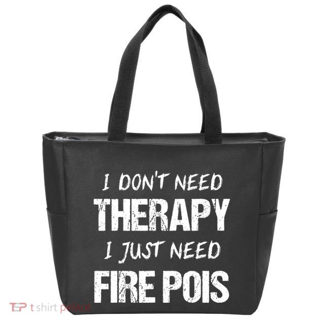 Fire Poi Poi Fire Dancer Juggling Zip Tote Bag