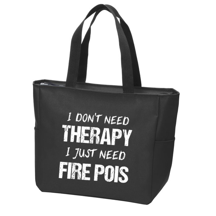 Fire Poi Poi Fire Dancer Juggling Zip Tote Bag