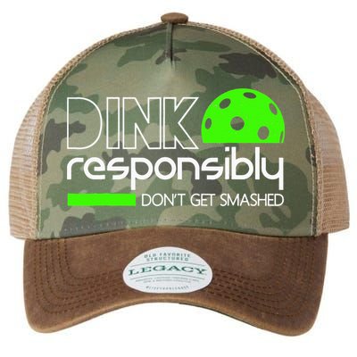 Funny Pickleball Player Dink Responsibly Don't Get Smashed Legacy Tie Dye Trucker Hat