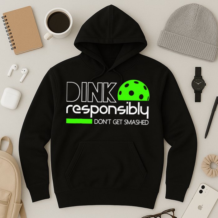 Funny Pickleball Player Dink Responsibly Don't Get Smashed Hoodie
