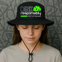 Funny Pickleball Player Dink Responsibly Don't Get Smashed Bucket Hat