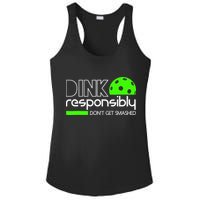 Funny Pickleball Player Dink Responsibly Don't Get Smashed Ladies PosiCharge Competitor Racerback Tank