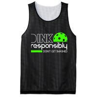 Funny Pickleball Player Dink Responsibly Don't Get Smashed Mesh Reversible Basketball Jersey Tank