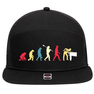 Funny Pool Player Billiards 8 Ball Pool Player 7 Panel Mesh Trucker Snapback Hat