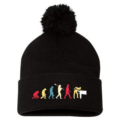 Funny Pool Player Billiards 8 Ball Pool Player Pom Pom 12in Knit Beanie