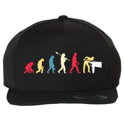 Funny Pool Player Billiards 8 Ball Pool Player Wool Snapback Cap