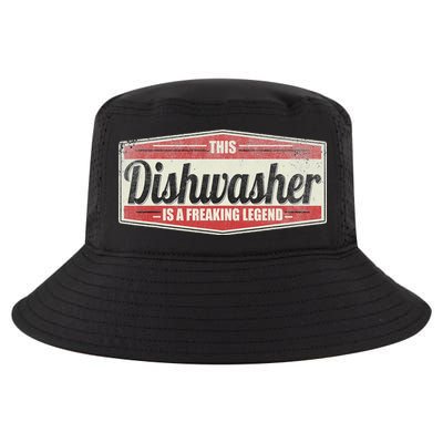 Funny Profession Quote Vintage Dishwasher Cool Comfort Performance Bucket Hat