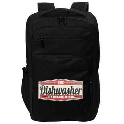 Funny Profession Quote Vintage Dishwasher Impact Tech Backpack