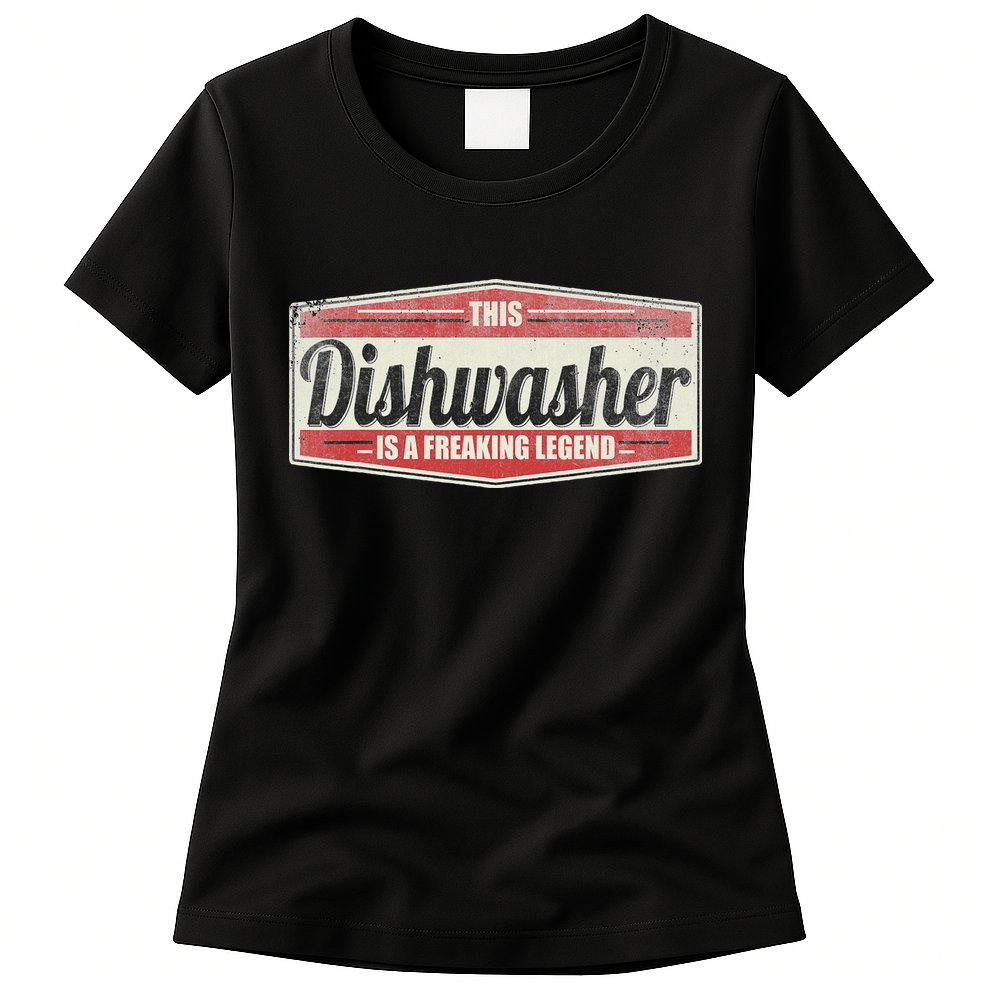 Funny Profession Quote Vintage Dishwasher Womens T-Shirt