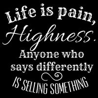 Funny Princess Quote Life Is Pain Highness Bride Drawstring Bag