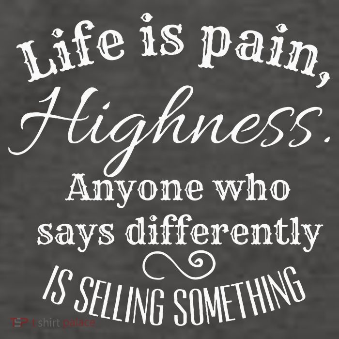 Funny Princess Quote Life Is Pain Highness Bride Vector Backpack