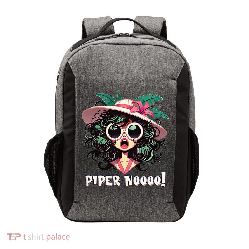 Funny Parody Quote Piper No! 2025 Television Pop Culture Vector Backpack