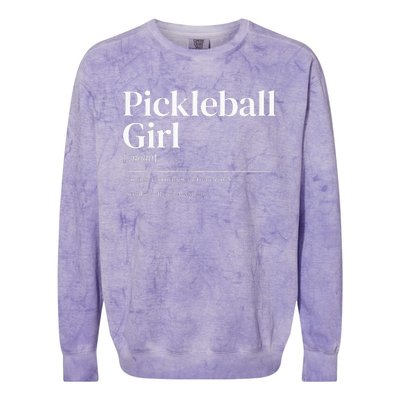 Funny Pickleball quote definition woman Colorblast Crewneck Sweatshirt