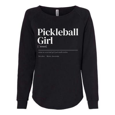 Funny Pickleball quote definition woman Womens California Wash Sweatshirt