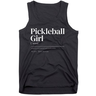 Funny Pickleball quote definition woman Tank Top