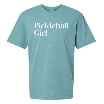 Funny Pickleball quote definition woman Sueded Cloud Jersey T-Shirt