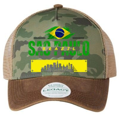 funnysao paulo quote Custom sao paulo brasil design Legacy Tie Dye Trucker Hat