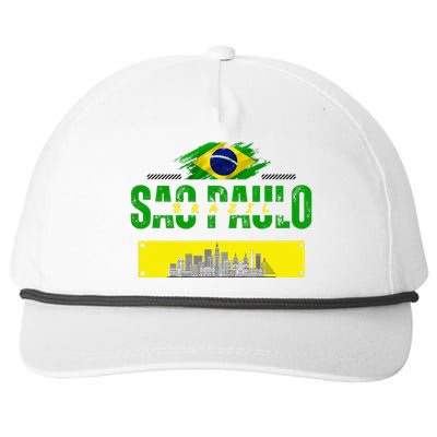 funnysao paulo quote Custom sao paulo brasil design Snapback Five-Panel Rope Hat