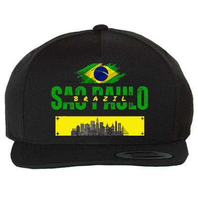 funnysao paulo quote Custom sao paulo brasil design Wool Snapback Cap